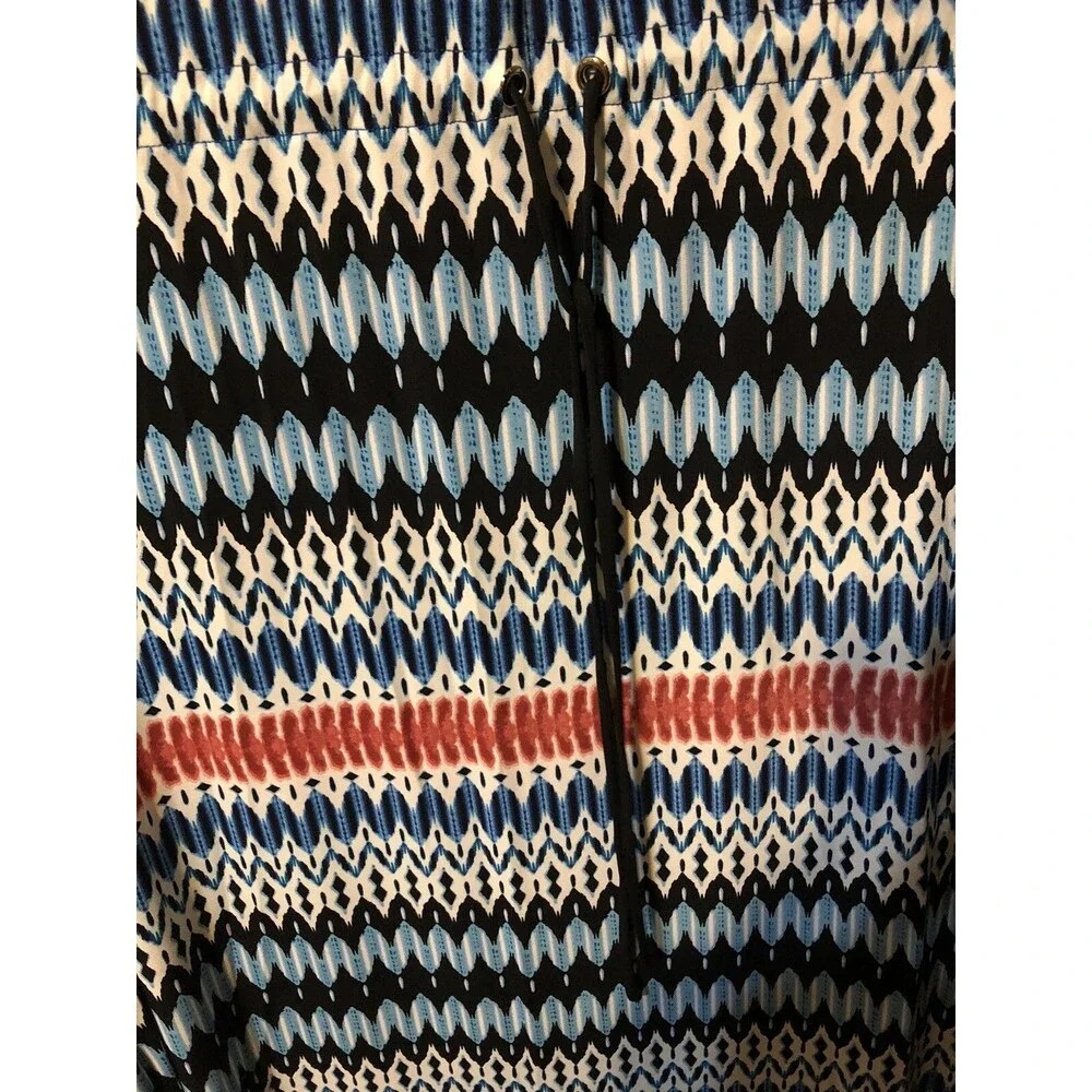 Rafaella Women’s Sportwear. Dress 1X Blue Multi Color Tightens in Waist Cruise